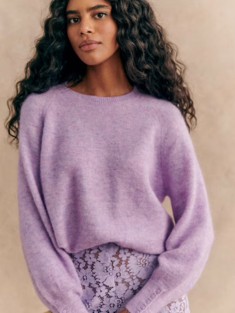 Sezane Louisa Jumper in Wisteria XXL